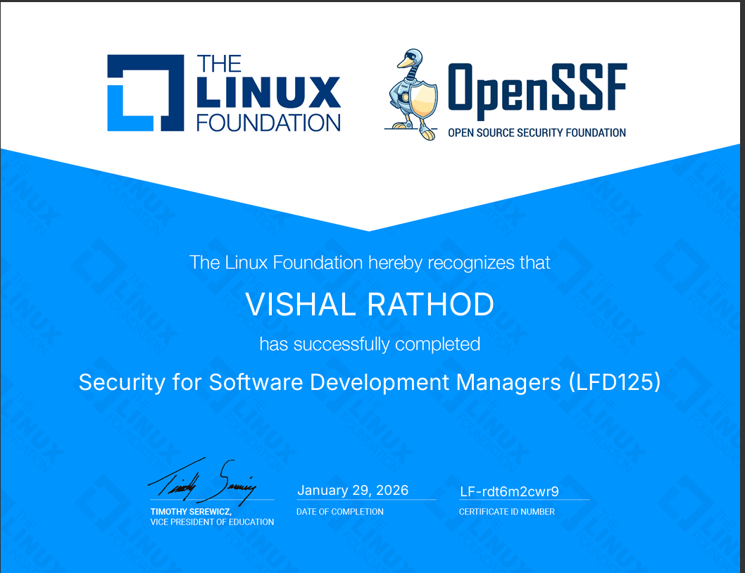 Linux Foundation Security Certificate